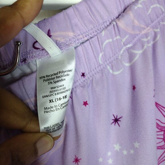 Joyspun 2pc Pajamas Set Moon Stars Top Pants Womens Size XL Purple Pink - Picture 6 of 7